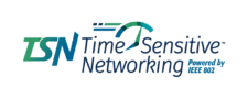 Time Sensitive Networking (TSN) Logo. Powered by IEEE 802.