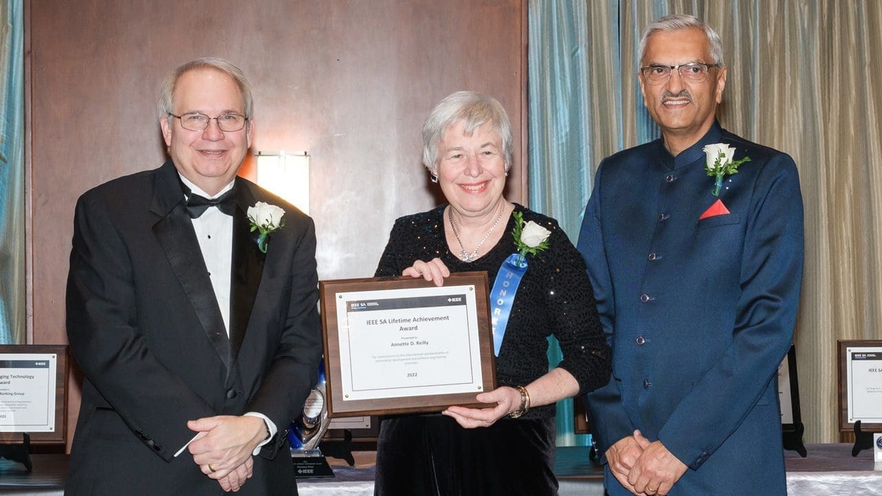 Award participants posing for a picture.