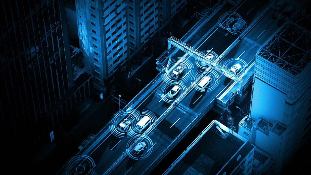 Multiple vehicles on road